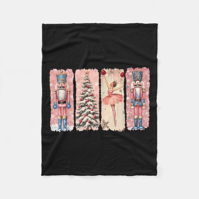 Cobertor De Velo Retro Nutcracker Ballet Nk Christmas Xmas Vibes Wo (Frente)