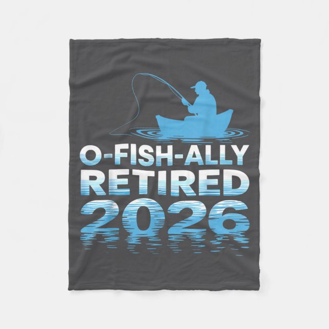 Cobertor De Velo Retro O-fish-ally Retired 2026 Fisherman Fishing R (Frente)