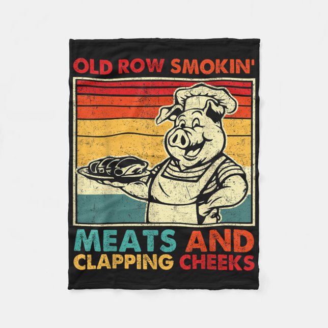Cobertor De Velo Retro Old Row Smoking Meats And Clapping Cheeks Fu (Frente)