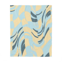 Retro Ondulado Azul Bebê e Amarelo Manteiga Pastel