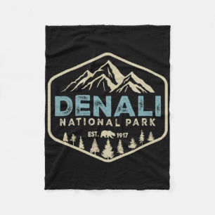 Cobertor De Velo Retro Parque Nacional Denali Montanhas Natureza An