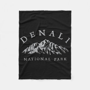 Cobertor De Velo Retro Parque Nacional Denali Montanhas Vintage Cam