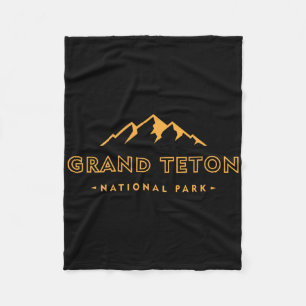 Cobertor De Velo Retro Parque Nacional Grand Teton Wyoming Estabele