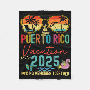 Cobertor De Velo Retro Porto Rico Férias 2025 Memórias Corresponden