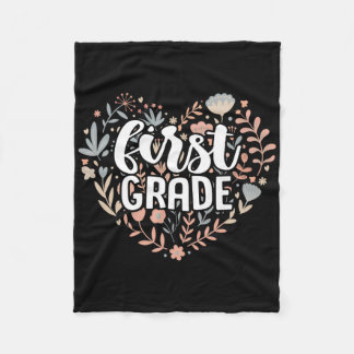 Cobertor De Velo Retro Primeiro Ano Floral Coração Voltar à Escola