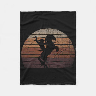 Cobertor De Velo Retro Rodeo Cowboy Western Country Horseback Ridin
