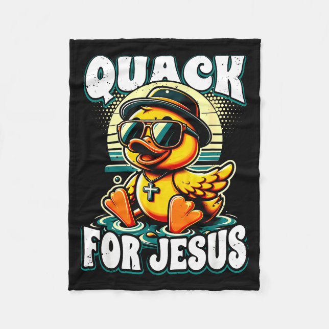 Cobertor De Velo Retro Rubber Duck Christian Rubber Ducky Quacks Fo (Frente)