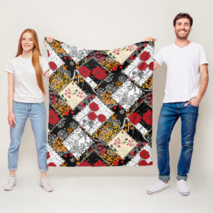 Cobertor De Velo Retro sem costura retro colagem de retalhos