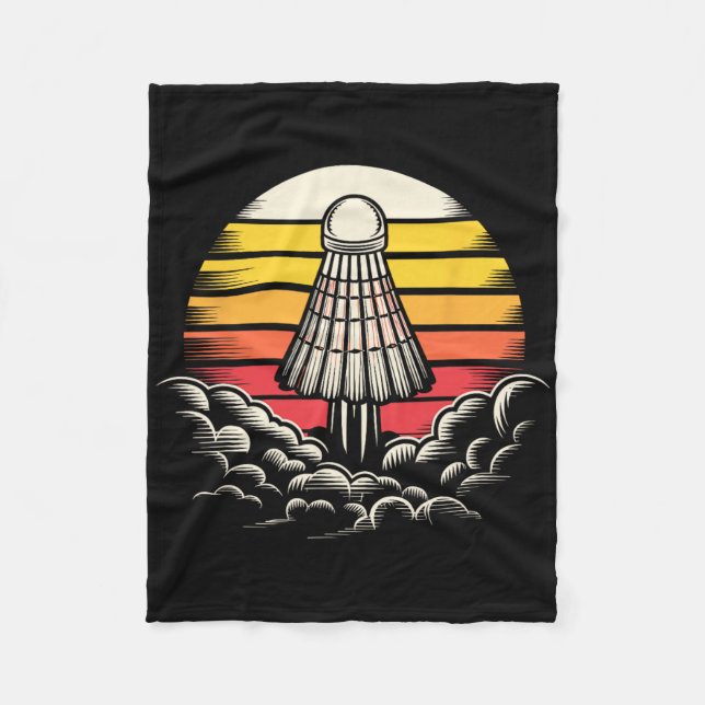 Cobertor De Velo Retro Shuttle Sports Outfit Foguete Badminton Play (Frente)