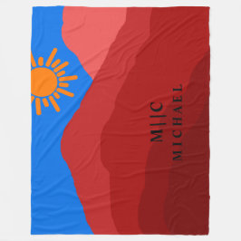 Cobertor De Velo retro simples monograma moderno personalizado