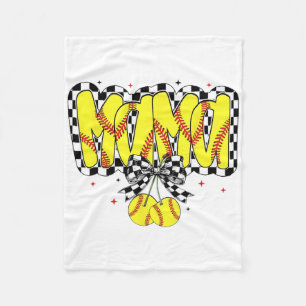 Cobertor De Velo Retro Softll Mamãe Cerejas Coquete Laço Xadrez