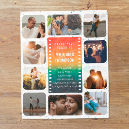 Cobertor De Velo Retro Sunset Photo Mr and Mrs 65th Anniversary