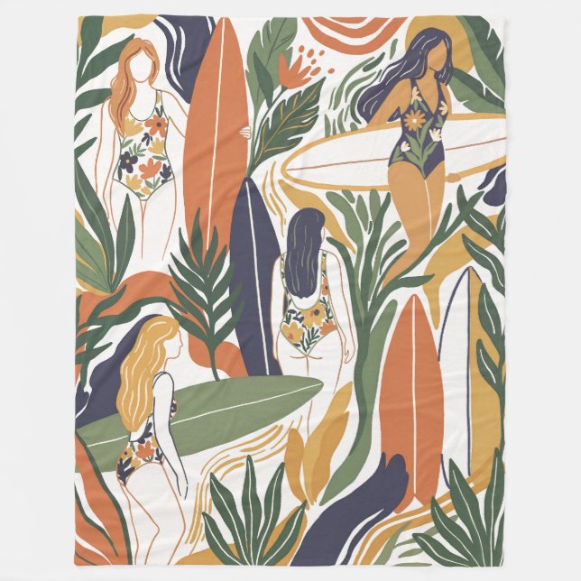 Cobertor De Velo Retro Surf Club (Frente)