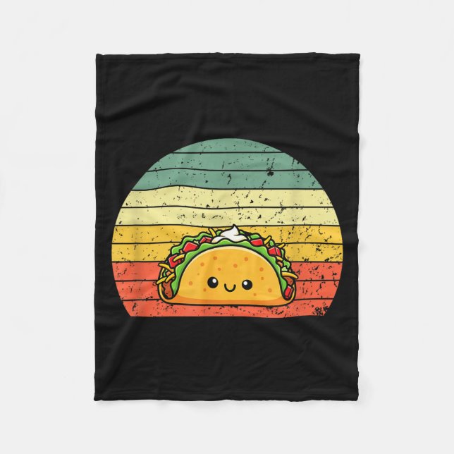 Cobertor De Velo Retro Taco Lover Shirt Funny Retro Taco Humor  (Frente)