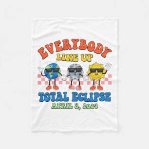 Cobertor De Velo Retro Todos Alinhando Eclipse Solar Total 2024 E