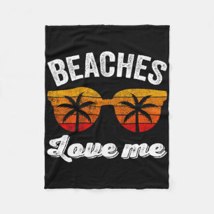 Cobertor De Velo Retro Vintage Beaches Me Ama Shirt Funny Beach Va