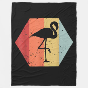 Cobertor De Velo Retro Vintage Flamingo Flamingo Lover Cute