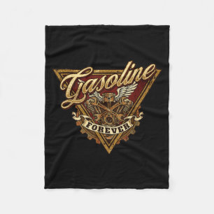 Cobertor De Velo Retro Vintage Gasolina Para Sempre Camisa Masculin