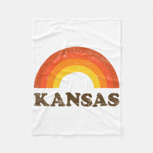 Cobertor De Velo Retro Vintage Kansas Lembrança 70s Chuva de Cores 