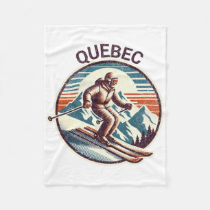 Cobertor De Velo Retro Vintage Quebec Canada Ski Resort Winter Skii