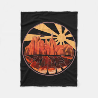 Cobertor De Velo Retro Vintage Sedona Arizona T Shirt Hiking Sunset