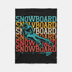 Cobertor De Velo Retro Vintage Snowboard Snowboarder Winter Spor