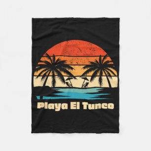 Cobertor De Velo Retro Vintage Surfing Design Playa El Tunco Beach