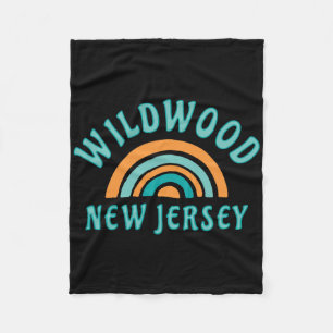 Cobertor De Velo Retro Wildwood Nova Jersey Arco-íris Nj Praia Oceâ