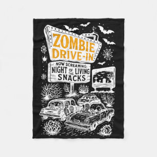 Cobertor De Velo Retro Zombie Drive No Skeleton Movie Night Hotel H