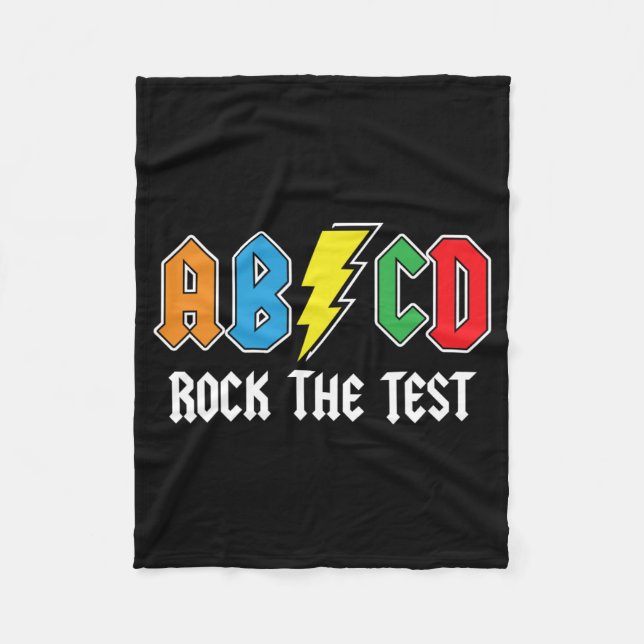 Cobertor De Velo Retron Abcd Rock The Test Day Enny School (Frente)