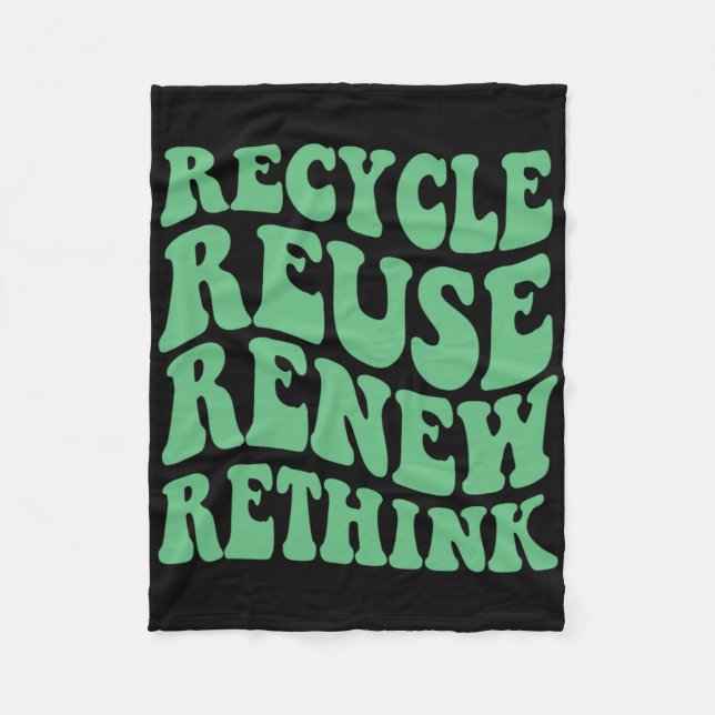 Cobertor De Velo Reutilizar Renovar Repensar reciclar (Frente)