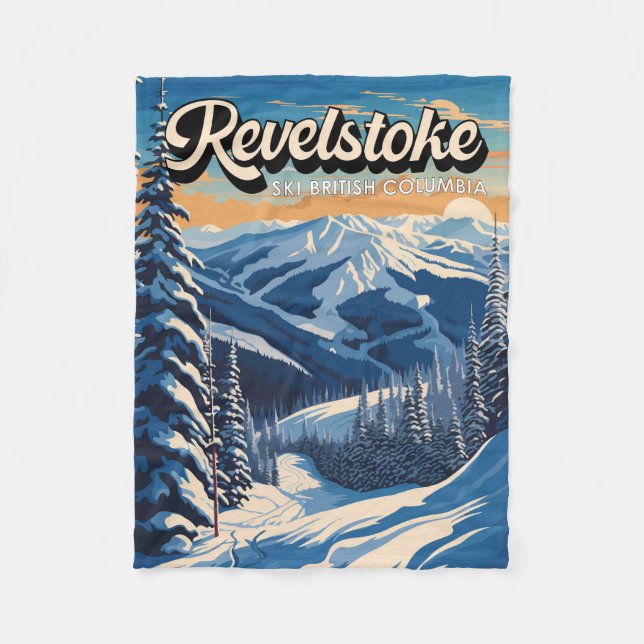 Cobertor De Velo Revelstoke Canada Winter Vintage (Frente)