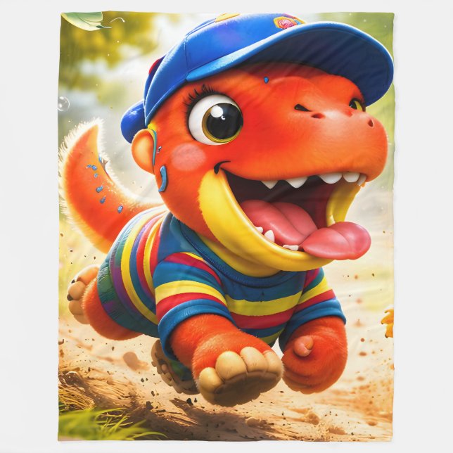 Cobertor De Velo Rex, the dinosaur playtime adventure premium large (Frente)