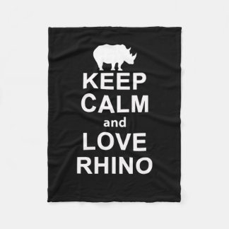 Cobertor De Velo Rhino Lover Gift|Mantenha Calma E Amor Rhino