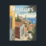 Cobertor De Velo Rhodes Grécia Old Town Viagem Art Vintage<br><div class="desc">Rodes retro vetor viagem design. Rodes,  a maior das ilhas Dodecanesas da Grécia,  é conhecida pelas suas zonas de praia,  e ruínas antigas.</div>