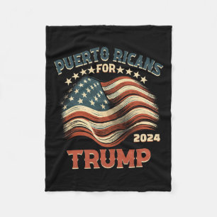 Cobertor De Velo Ricans Para Trump 2024 Bandeira EUA 