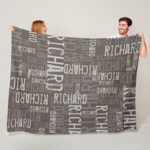 Cobertor De Velo Richard nome personalizado digitação moderna tipog