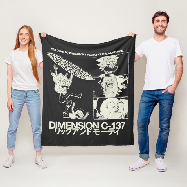 Cobertor De Velo RICK AND MORTY™ | Dimensão C-137 (In Situ)