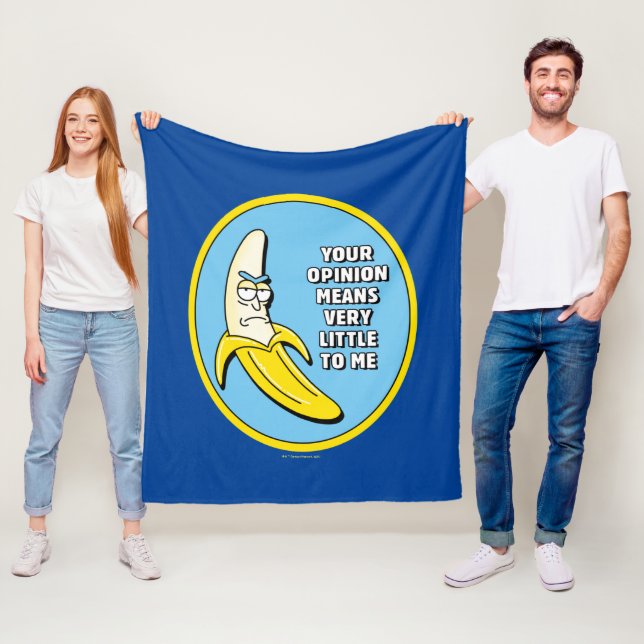 Cobertor De Velo RICK E MORTY™ | Crachá de Rick de bananas (In Situ)