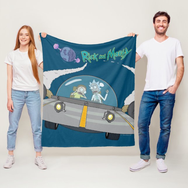 Cobertor De Velo RICK E MORTY™ | Voo A Bordo Espacial (In Situ)