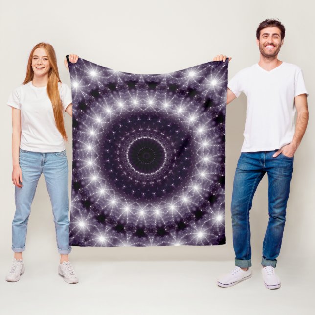 Cobertor De Velo Rico Delicar Lace redondo preto e branco (In Situ)