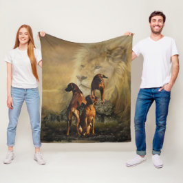 Cobertor De Velo Ridgeback da Rodésia com Leão
