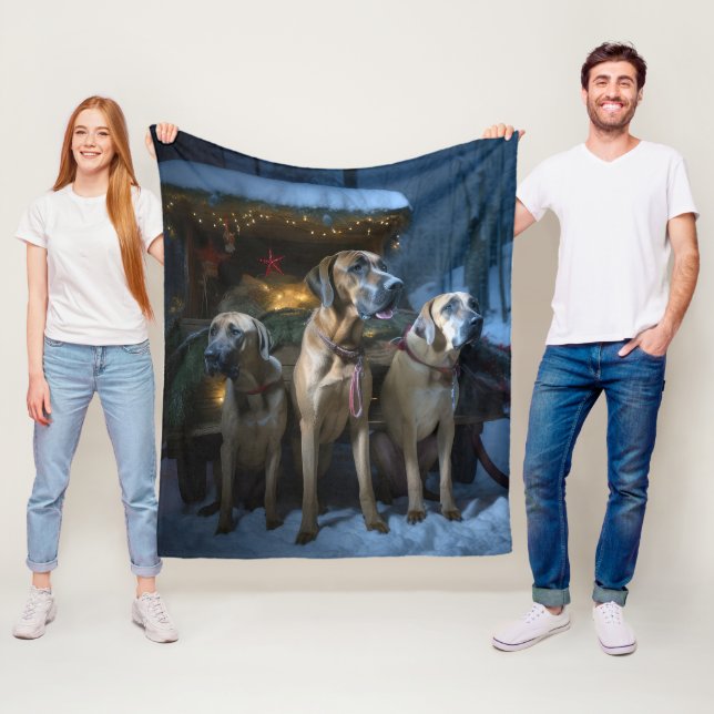 Cobertor De Velo Ridgeback Ridgeback Snowy Sleigh Decência de Natal (In Situ)