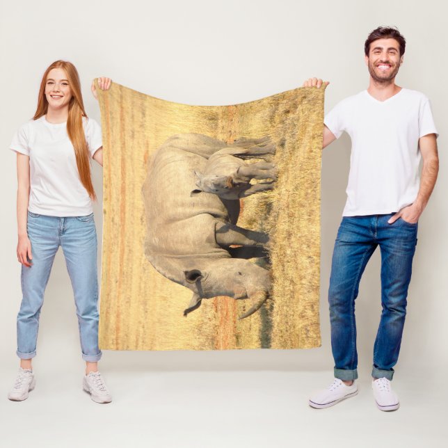 Cobertor De Velo Rinoceronte-branco na áfrica (In Situ)