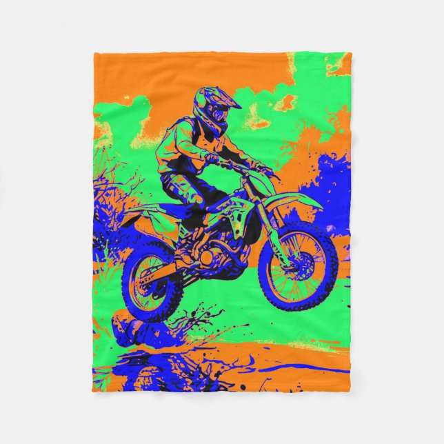 Cobertor De Velo Rio Hopping - Motocross Rider (Frente)