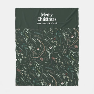 Cobertor De Velo Riqueza botânica verde-moderna e elegante f