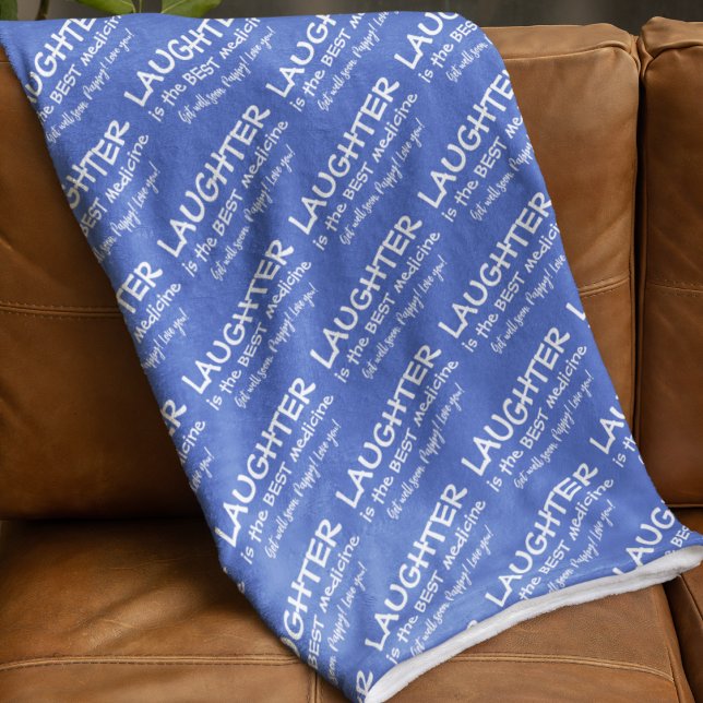 Cobertor De Velo Rir É O Melhor Folheto De Folha De Medicina (Cheer someone up with this personalized, "Laughter is the best medicine" blanket! )