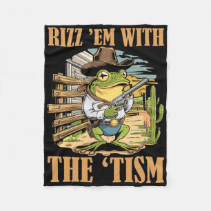 Cobertor De Velo Rizz Em Com O Tism Engraçado Autismo Cowboy Frog M
