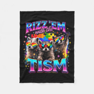 Cobertor De Velo Rizz em com o tism meme de guaxinim autista autism