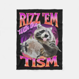 Cobertor De Velo Rizz Em Com O Tism Meme Guaxinim Autista Engraçado